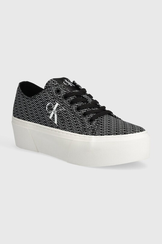 Кеды Calvin Klein Jeans FLATFORM+ CUPSOLE LOW LACE CS MR платформа чёрный YW0YW01420