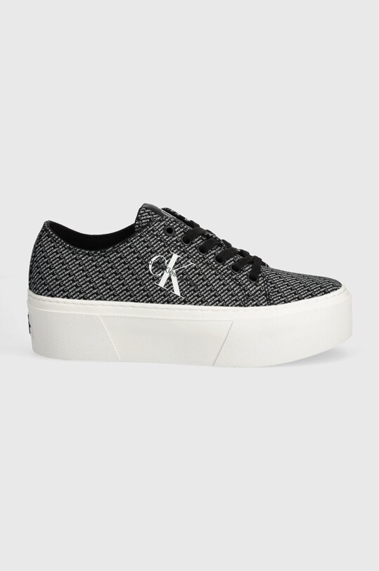 Кеды Calvin Klein Jeans FLATFORM+ CUPSOLE LOW LACE CS MR YW0YW01420 чёрный SS24
