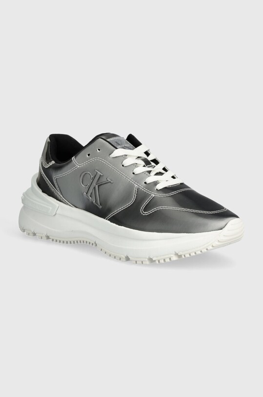 Кросівки Calvin Klein Jeans CHUNKY RUNNER LOW V MG DC платформа срібний YW0YW01424