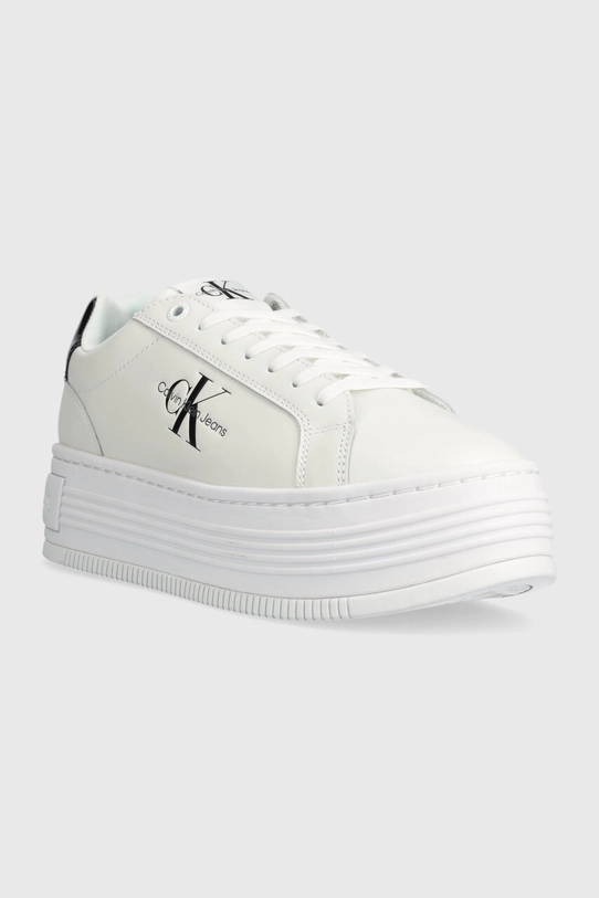 Calvin Klein Jeans sneakersy BOLD PLATF LOW LACE LTH ML MET YW0YW01431 biały SS24