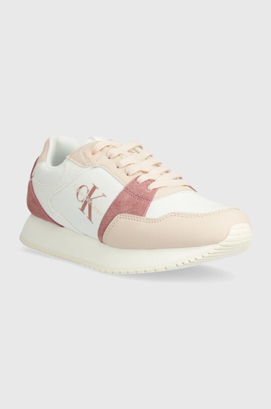Calvin Klein Jeans sneakersy RUNNER LOW LACE MIX ML BTW YW0YW01436 różowy SS24