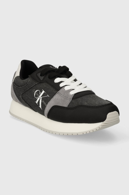 Кросівки Calvin Klein Jeans RUNNER LOW LACE MIX ML BTW YW0YW01436 чорний SS24