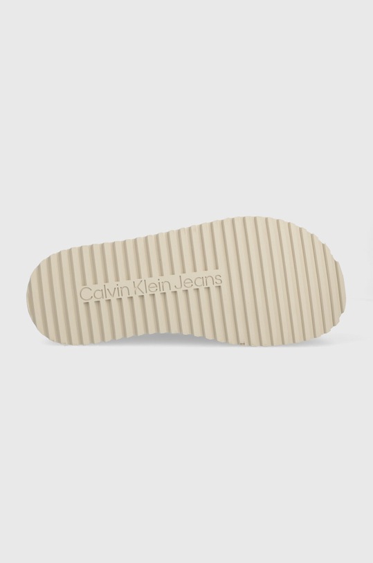 Natikači Calvin Klein Jeans SLING CLOSE TOE FLATFORM BTW YW0YW01439 bež