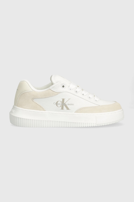 Tenisky Calvin Klein Jeans CHUNKY CUPSOLE LACE SKATER BTW přírodní kůže béžová YW0YW01452