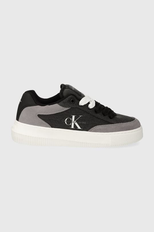 Кросівки Calvin Klein Jeans CHUNKY CUPSOLE LACE SKATER BTW лицьова шкіра чорний YW0YW01452