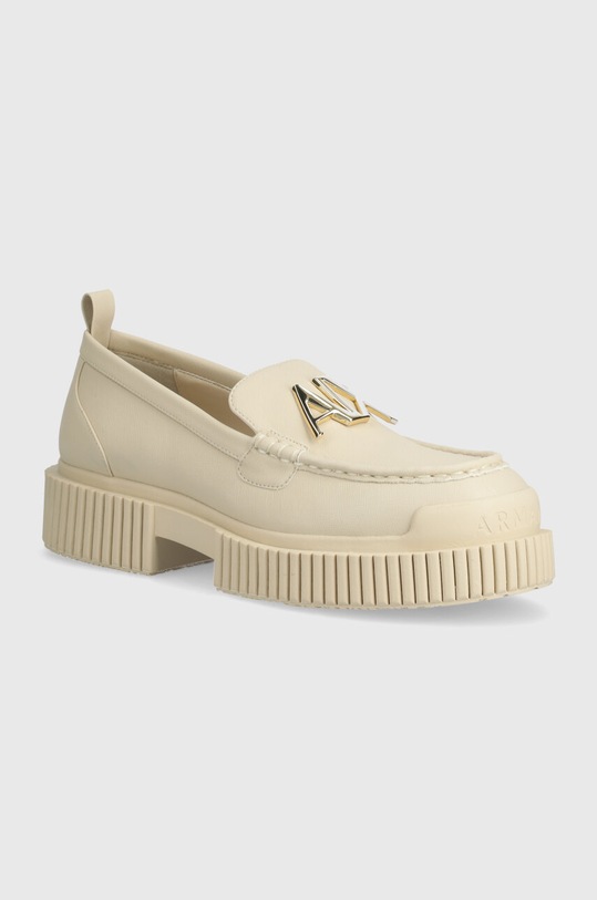 Armani Exchange mocasini imitatie de piele bej XDA002.XV847.01029
