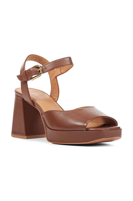 Geox sandale de piele D SOLEDEA A D36RHA.00043.C0013 maro SS24