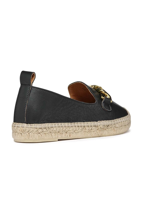 Încălțăminte Geox espadrile de piele D LAMPEDUSA A D36V0A.00085.C9999 negru