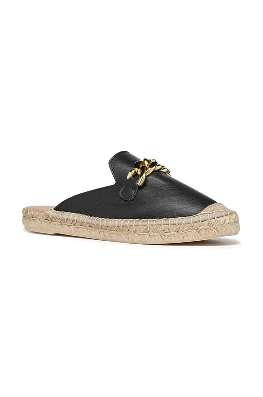 Kožené espadrilky Geox D LAMPEDUSA B D36V0B.00085.C9999 čierna SS24
