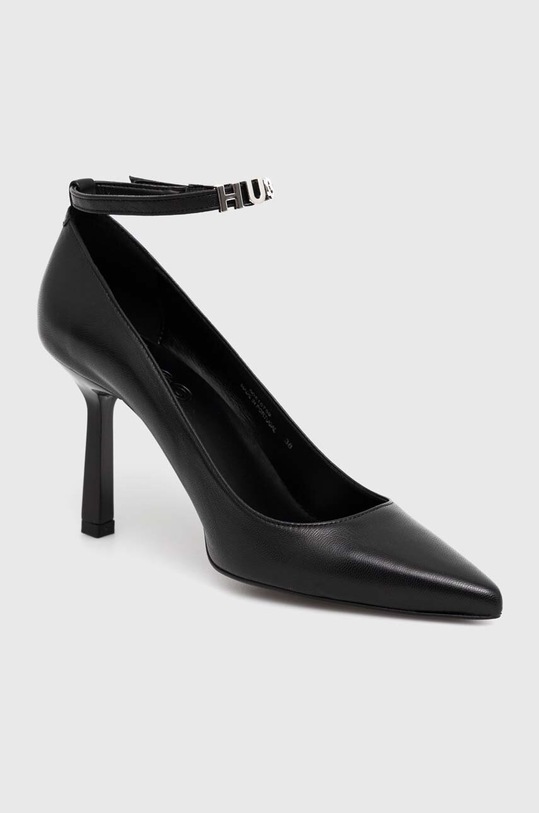 Kožené lodičky HUGO Katniss 50516789.001 černá SS24