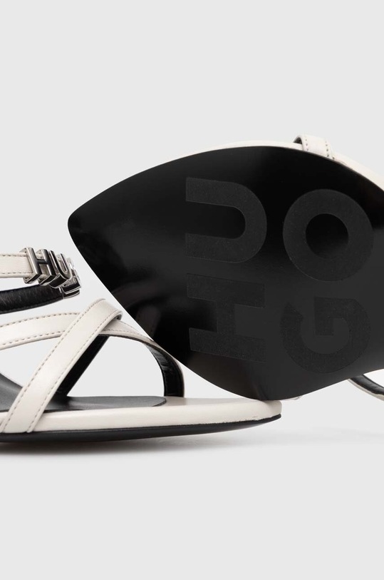 Kožené sandále HUGO Katniss 50517417.102 sivá