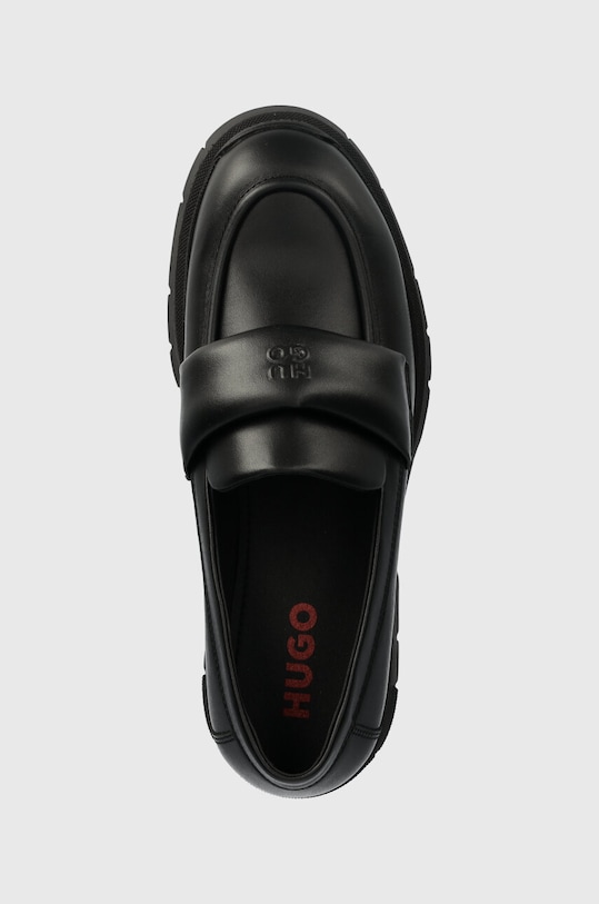 HUGO bőr mokaszin Kris fekete 50517421.001