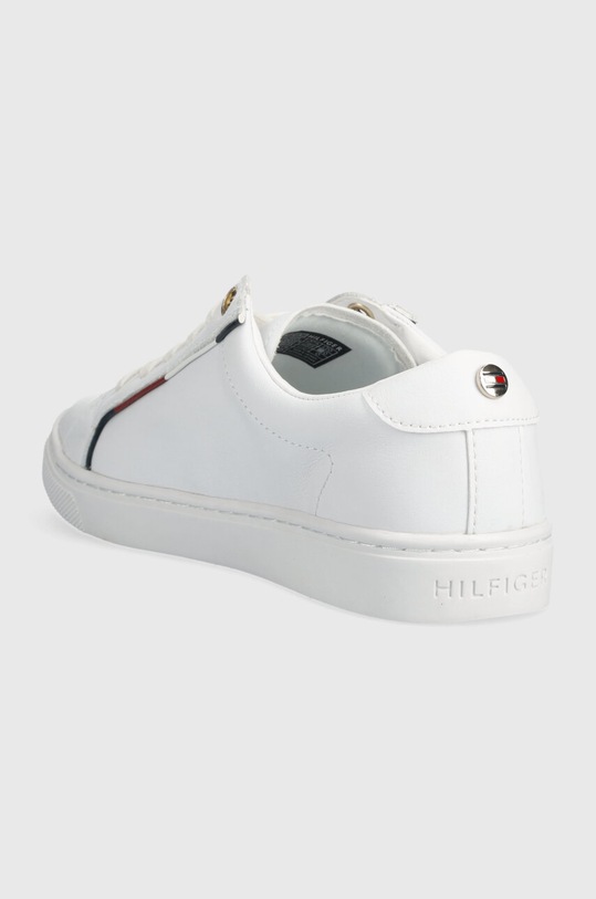 Boty Kožené sneakers boty Tommy Hilfiger TH SIGNATURE SNEAKER FW0FW06322 bílá