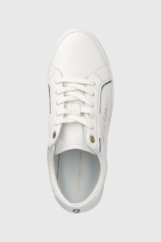 Kožené sneakers boty Tommy Hilfiger TH SIGNATURE SNEAKER bílá FW0FW06322