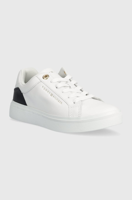 Tommy Hilfiger bőr sportcipő ELEVATED ESSENTIAL COURT SNEAKER FW0FW07635 fehér SS24