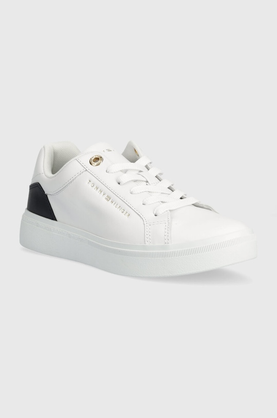 Tommy Hilfiger bőr sportcipő ELEVATED ESSENTIAL COURT SNEAKER FW0FW07635 fehér SS24