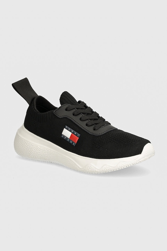 Tommy Jeans sneakersy TJW KNIT RUNNER syntetyczny czarny EN0EN02564