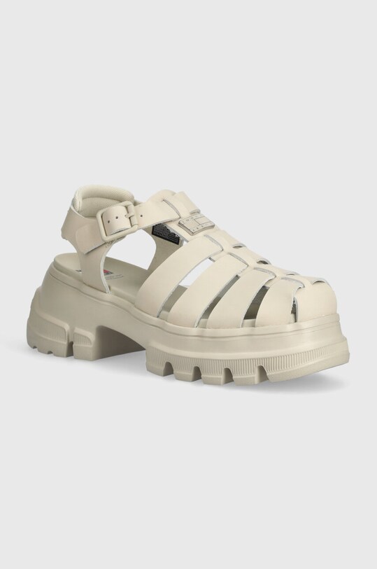 Kožne sandale Tommy Jeans TJW FISHERMAN SANDAL ostalo bež EN0EN02542