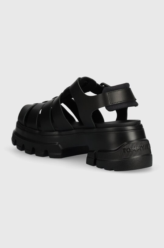 Încălțăminte Tommy Jeans sandale de piele TJW FISHERMAN SANDAL EN0EN02542 negru