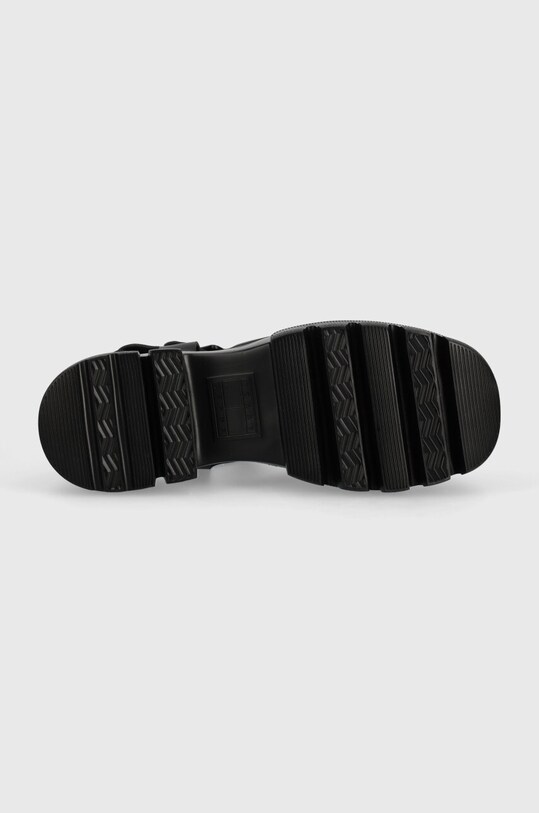 Tommy Jeans sandale de piele TJW FISHERMAN SANDAL EN0EN02542 negru