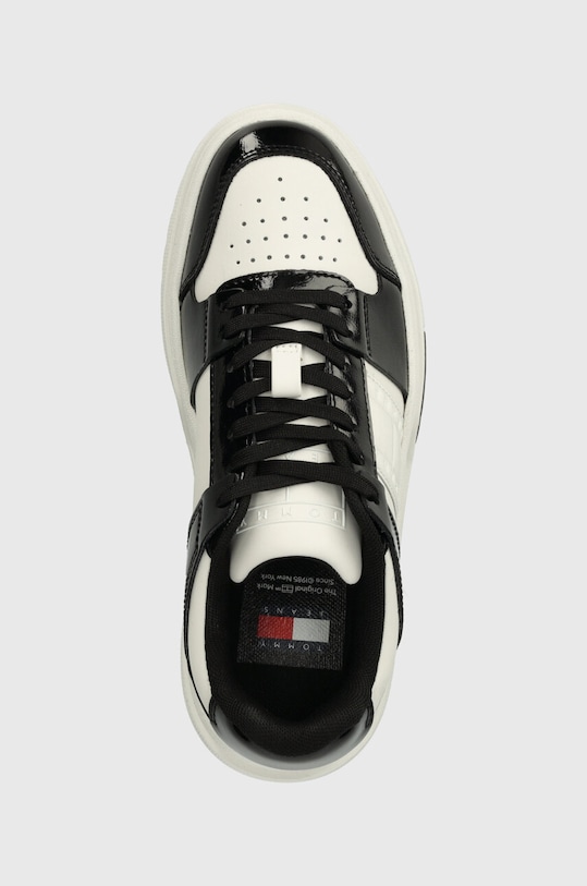 Kožené tenisky Tommy Jeans THE BROOKLYN PATENT černá EN0EN02528