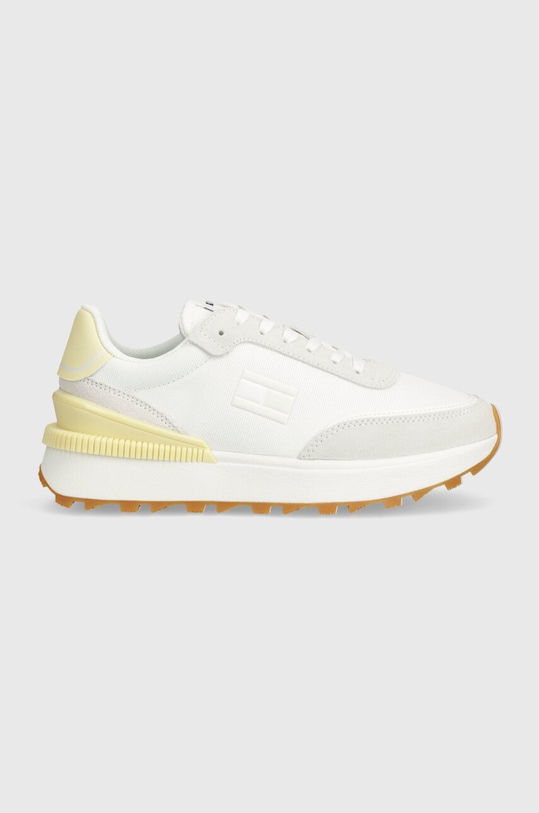 Tenisice Tommy Jeans TJW TECH RUNNER ESS brušena koža bijela EN0EN02511