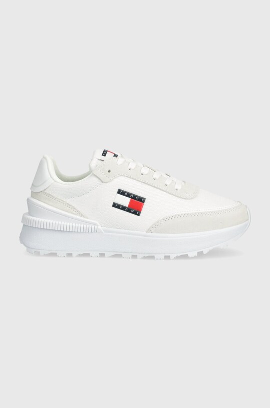 Tenisky Tommy Jeans TJW TECH RUNNER ESS semišová koža biela EN0EN02511
