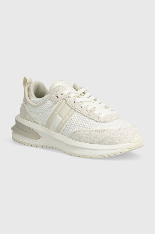 Tenisky Tommy Jeans TJW NEW TECH RUNNER semišová kůže béžová EN0EN02490