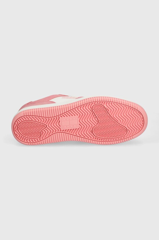 Tenisky Tommy Jeans TJW RETRO BASKET WASHED SUEDE EN0EN02486 ružová