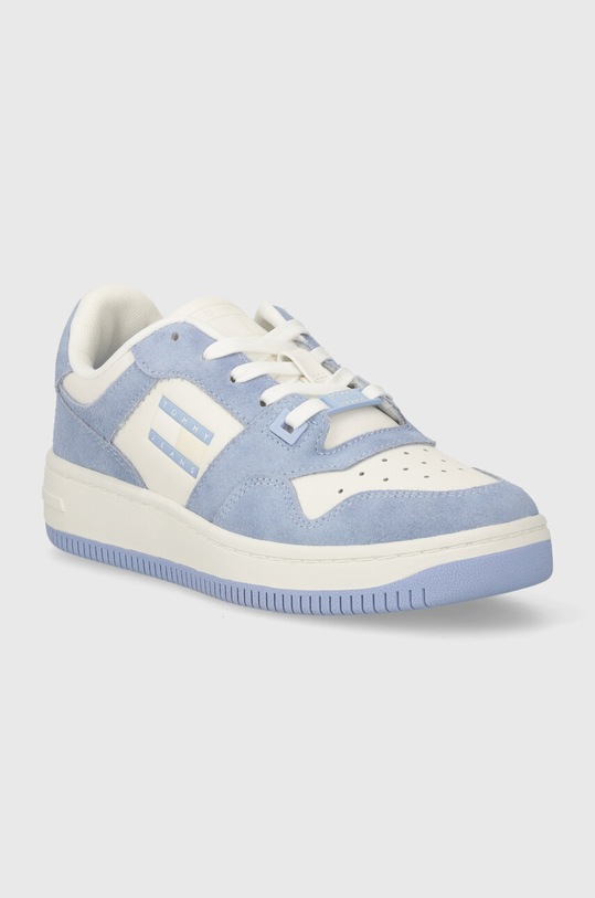 Tommy Jeans sportcipő TJW RETRO BASKET WASHED SUEDE velúr bőr kék EN0EN02486