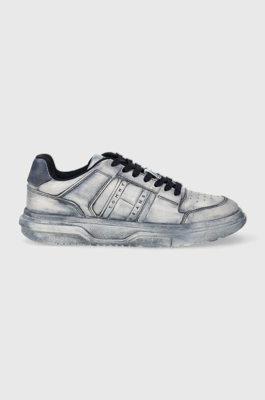 Kožené tenisky Tommy Jeans THE BROOKLYN DIP DYED EN0EN02477 modrá SS24