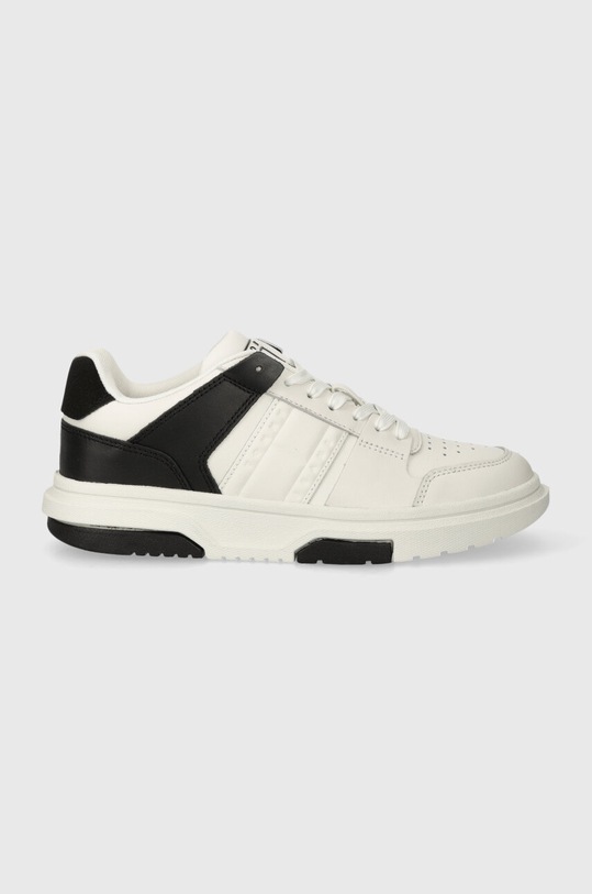 Kožne tenisice Tommy Jeans THE BROOKLYN LEATHER ravni crna EN0EN02475