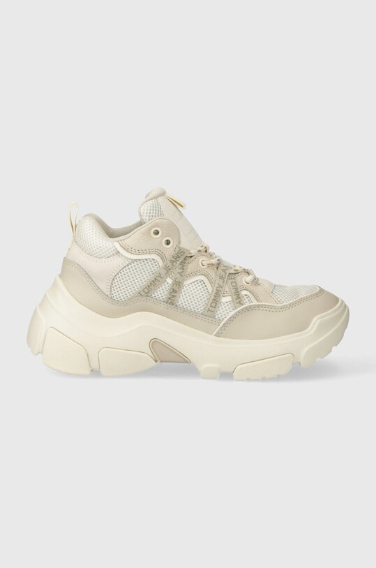 Кроссовки Tommy Jeans TJW MODULAR RUNNER кожа бежевый EN0EN02473