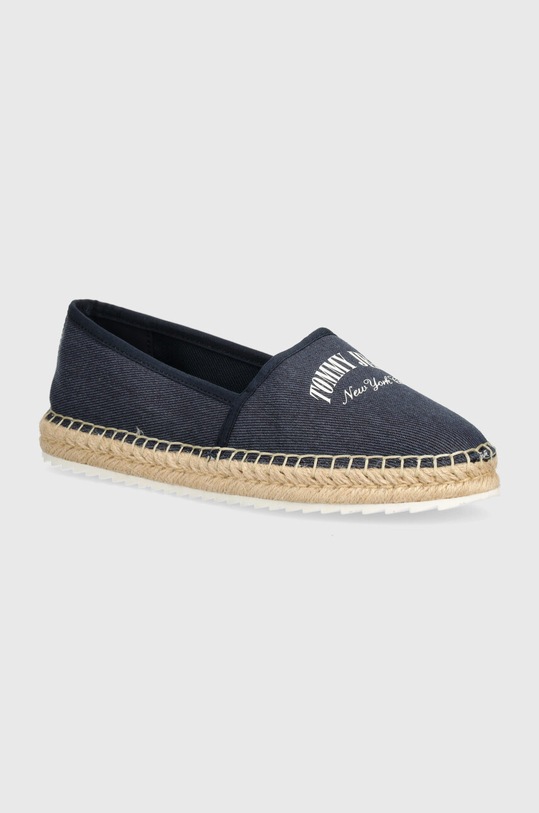Tommy Jeans espadrile TJW VARSITY ESPADRILLE textil bleumarin EN0EN02470