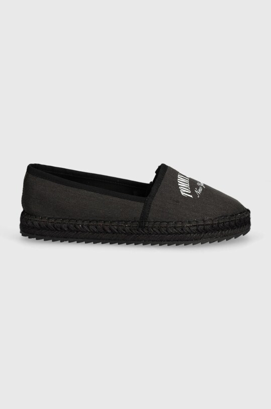 Espadrilky Tommy Jeans TJW VARSITY ESPADRILLE EN0EN02470 čierna SS24