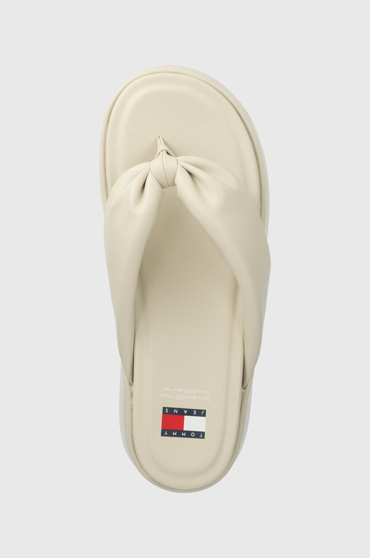 Žabky Tommy Jeans TJW WEDGE SANDAL béžová EN0EN02457