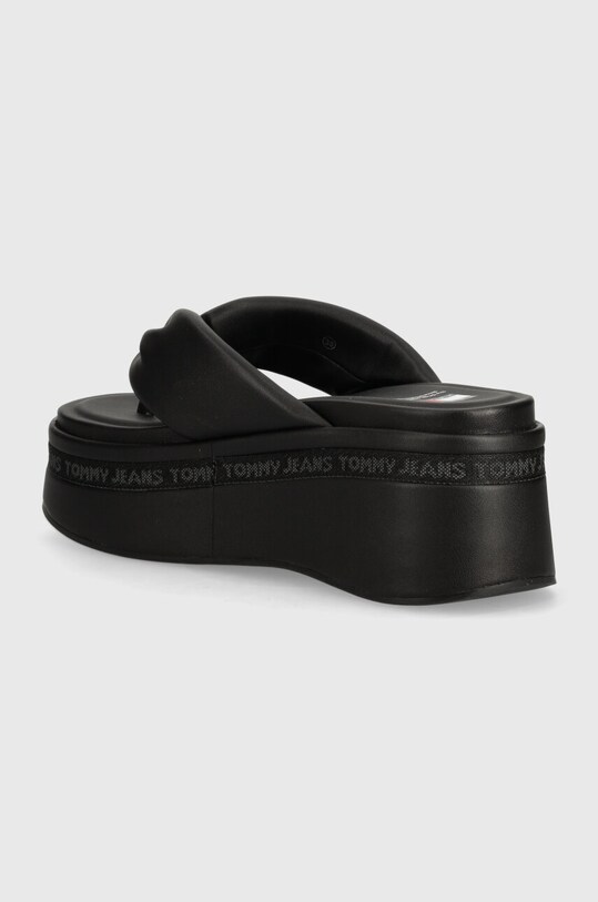 Încălțăminte Tommy Jeans slapi TJW WEDGE SANDAL EN0EN02457 negru