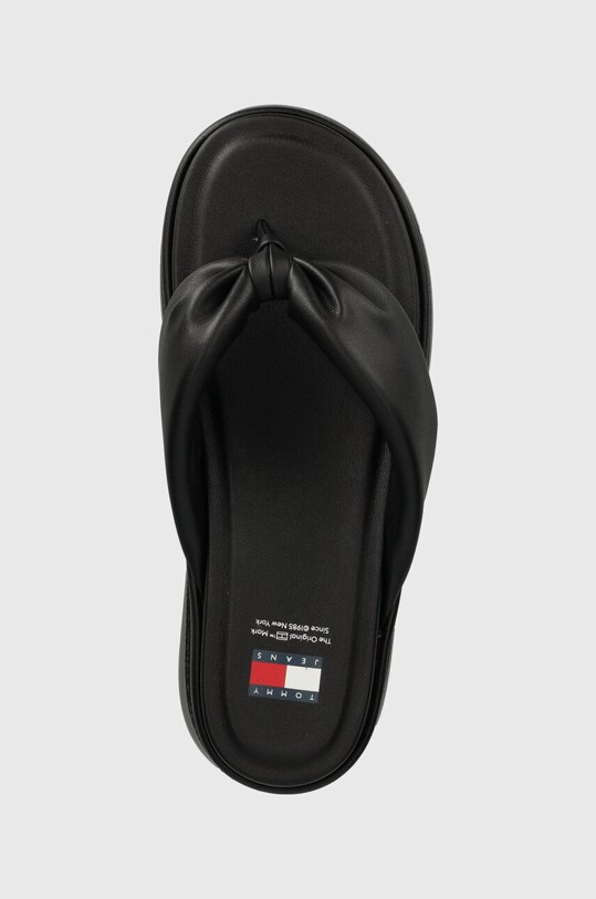 Tommy Jeans slapi TJW WEDGE SANDAL negru EN0EN02457