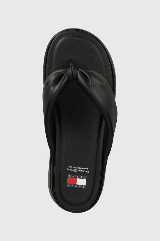 Σαγιονάρες Tommy Jeans TJW WEDGE SANDAL μαύρο EN0EN02457
