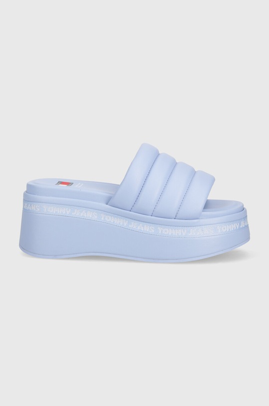 Tommy Jeans klapki TJW WEDGE SANDAL EN0EN02455 niebieski SS24