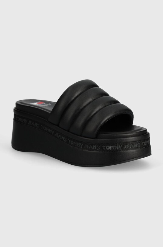 Шльопанці Tommy Jeans TJW WEDGE SANDAL 5-8 см чорний EN0EN02455