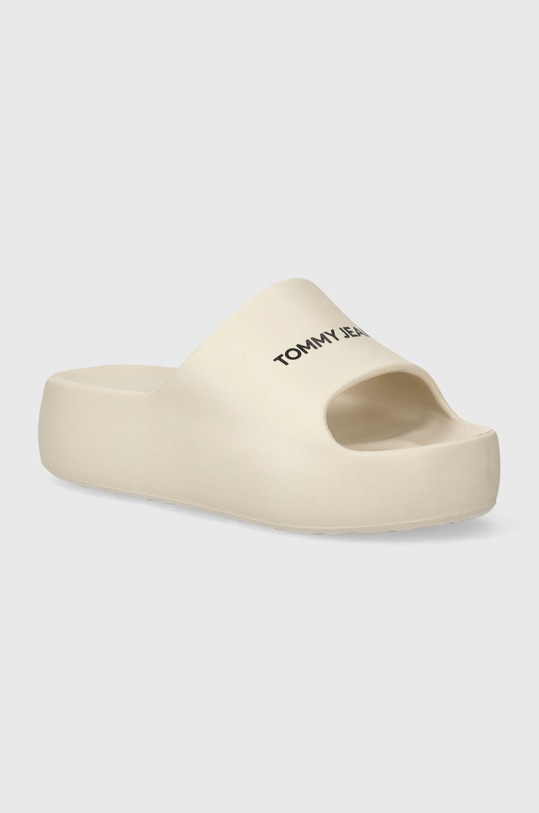 Tommy Jeans klapki TJW CHUNKY FLATFORM SLIDE 5-8 cm beżowy EN0EN02454