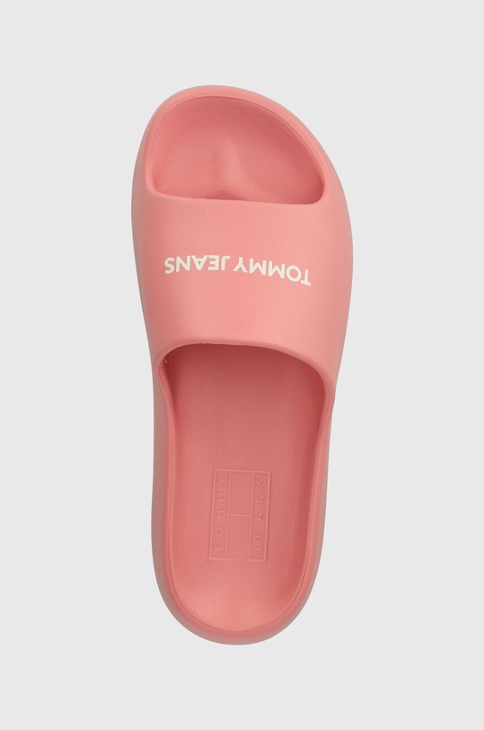 Шльопанці Tommy Jeans TJW CHUNKY FLATFORM SLIDE рожевий EN0EN02454