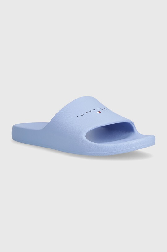 Взуття Шльопанці Tommy Jeans TJW PRINTED PU POOL SLIDE EN0EN02693 блакитний