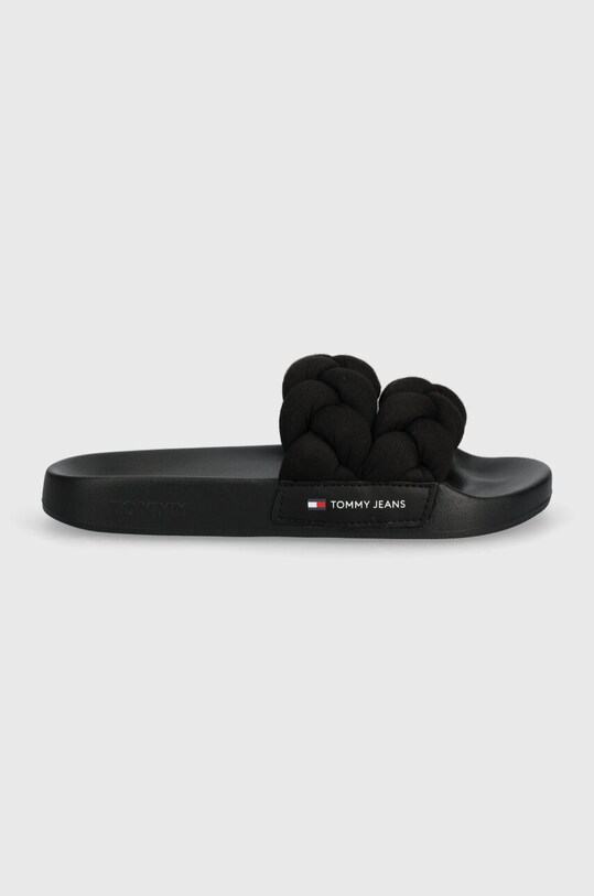Šľapky Tommy Jeans TJW BRAIDED SLIDE EN0EN02450 čierna SS24