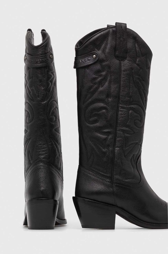 Obutev Usnjeni kavbojski škornji Pepe Jeans APRIL BASS PLS50511 črna