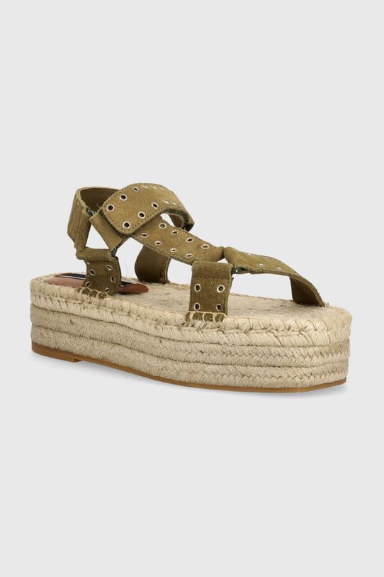 Sandale od brušene kože Pepe Jeans PLS90660 ostalo zelena PLS90660