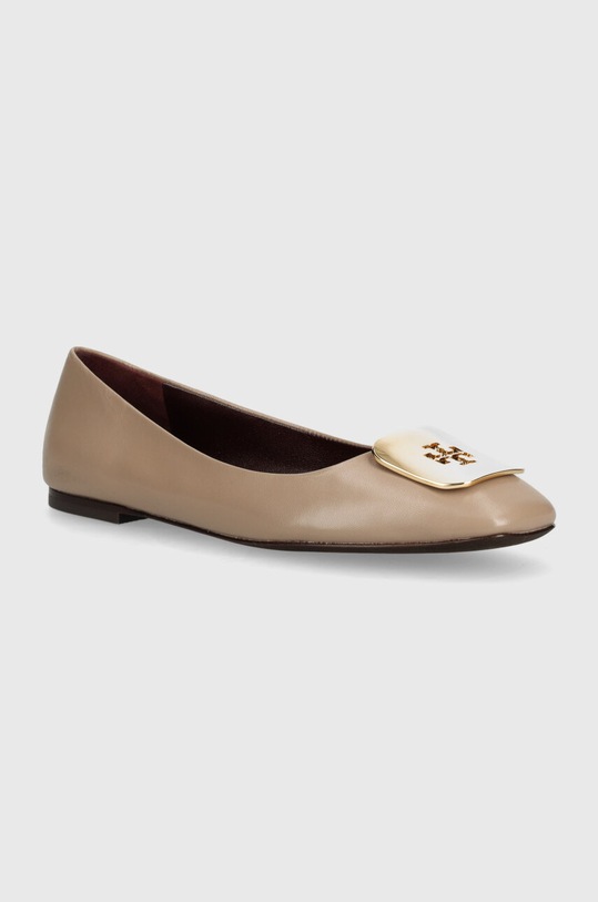Кожени балеринки Tory Burch Georgia Ballet бежов 154077.200