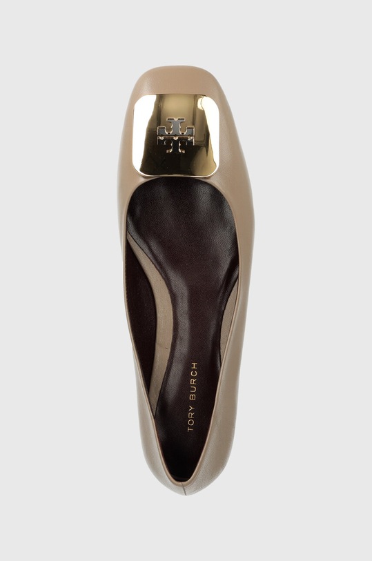 Кожени балеринки Tory Burch Georgia Ballet бежов 154077.200