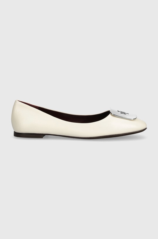 Tory Burch baleriny skórzane Georgia Ballet beżowy 154077.724